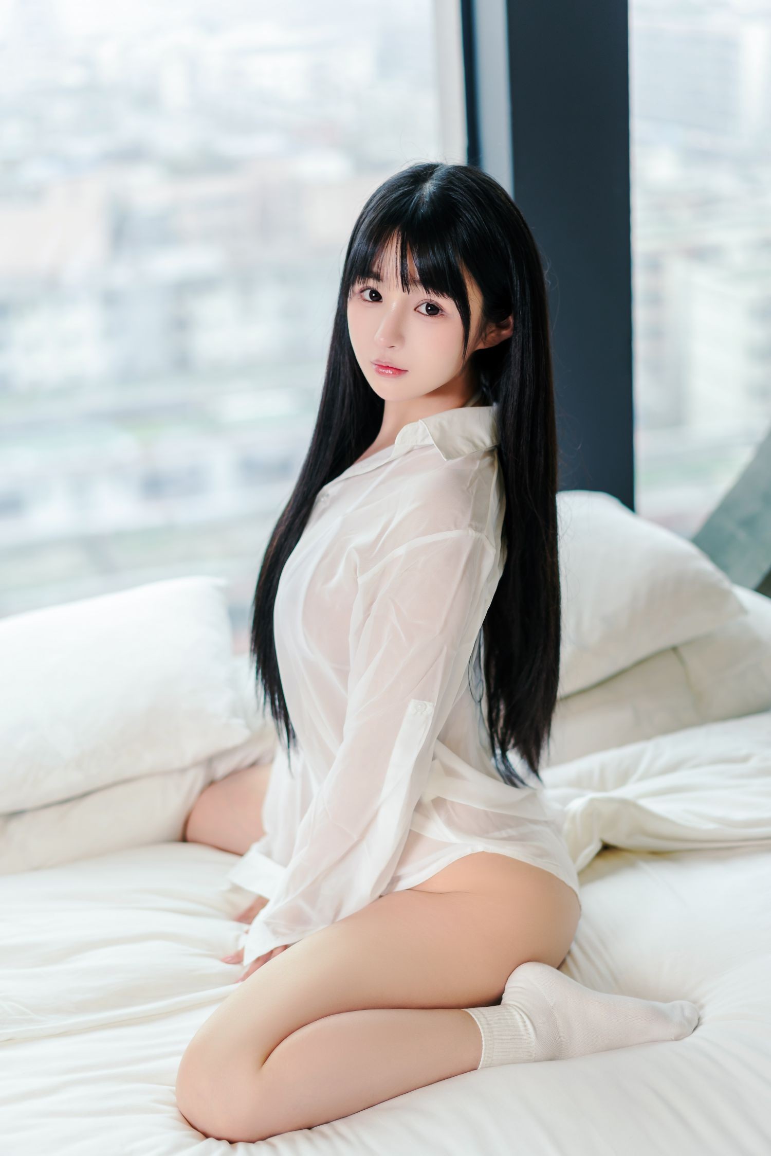 美女动漫博主桜井宁宁性感Cosplay写真男友衬衫 (5)