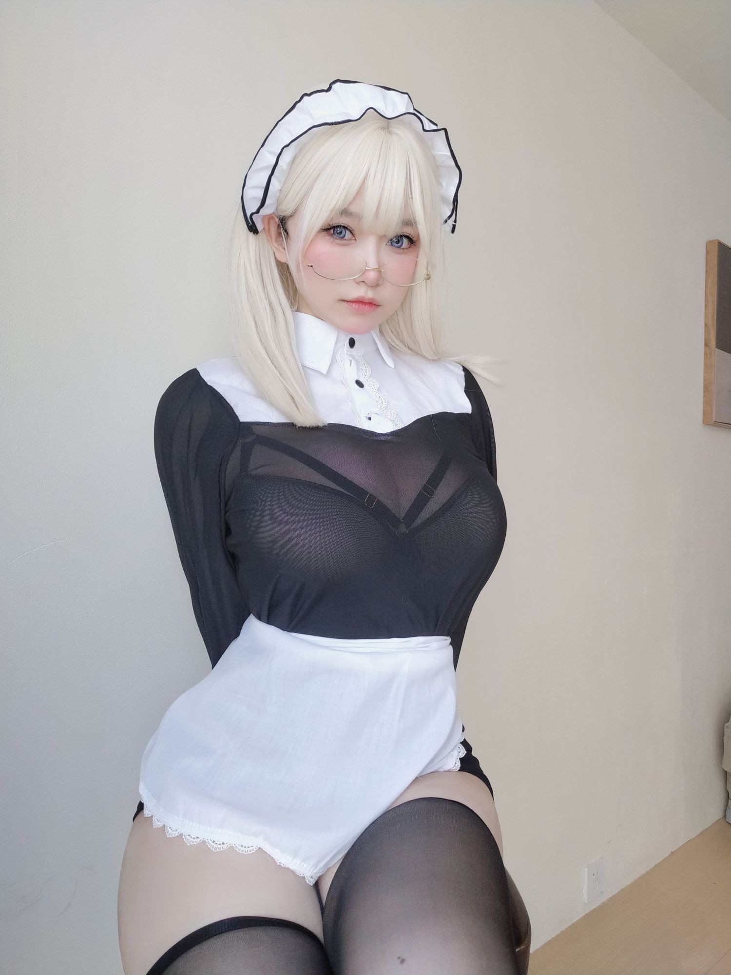 美女动漫博主女主K性感Cosplay写真主人的女仆 (8)