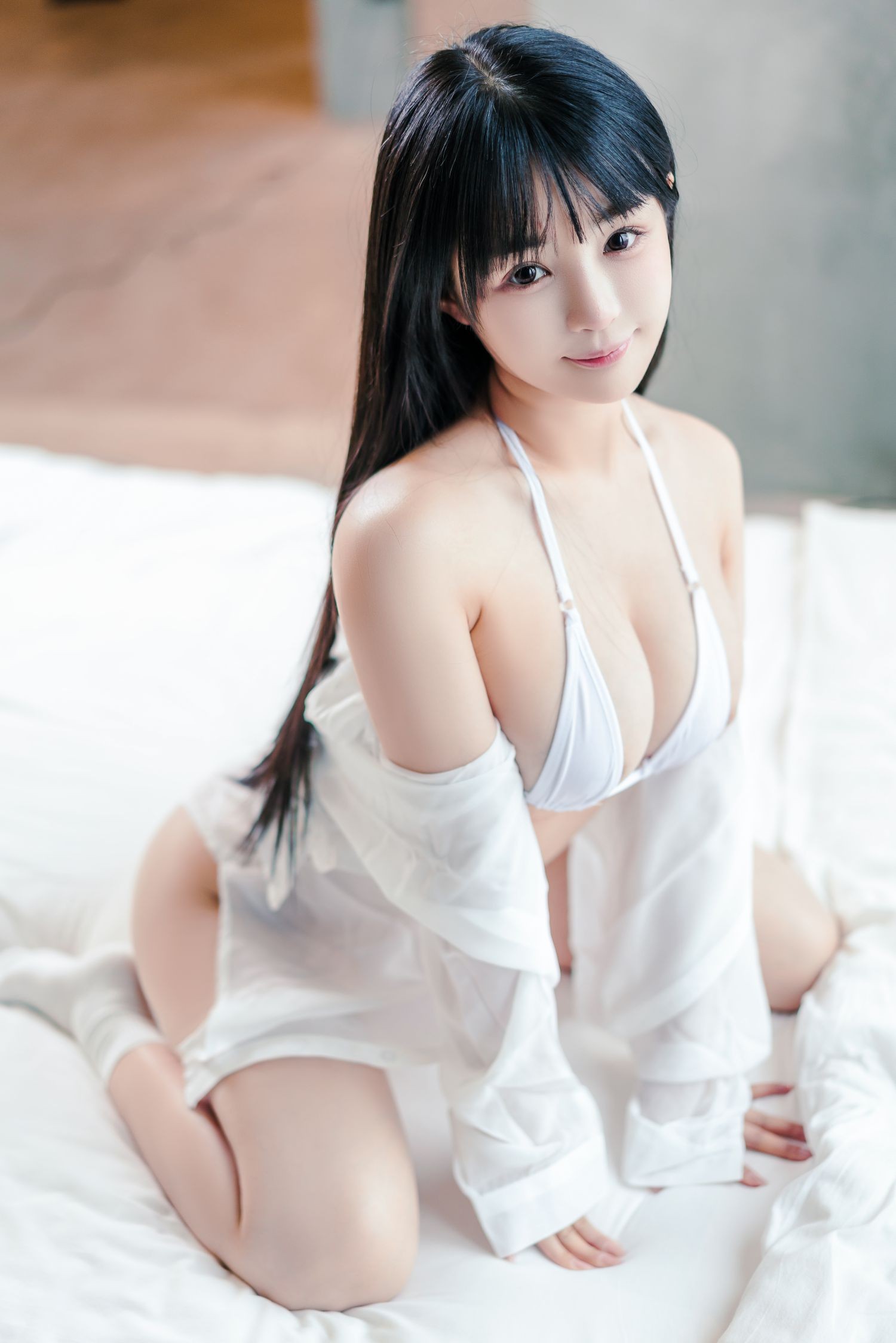 美女动漫博主桜井宁宁性感Cosplay写真男友衬衫 (26)