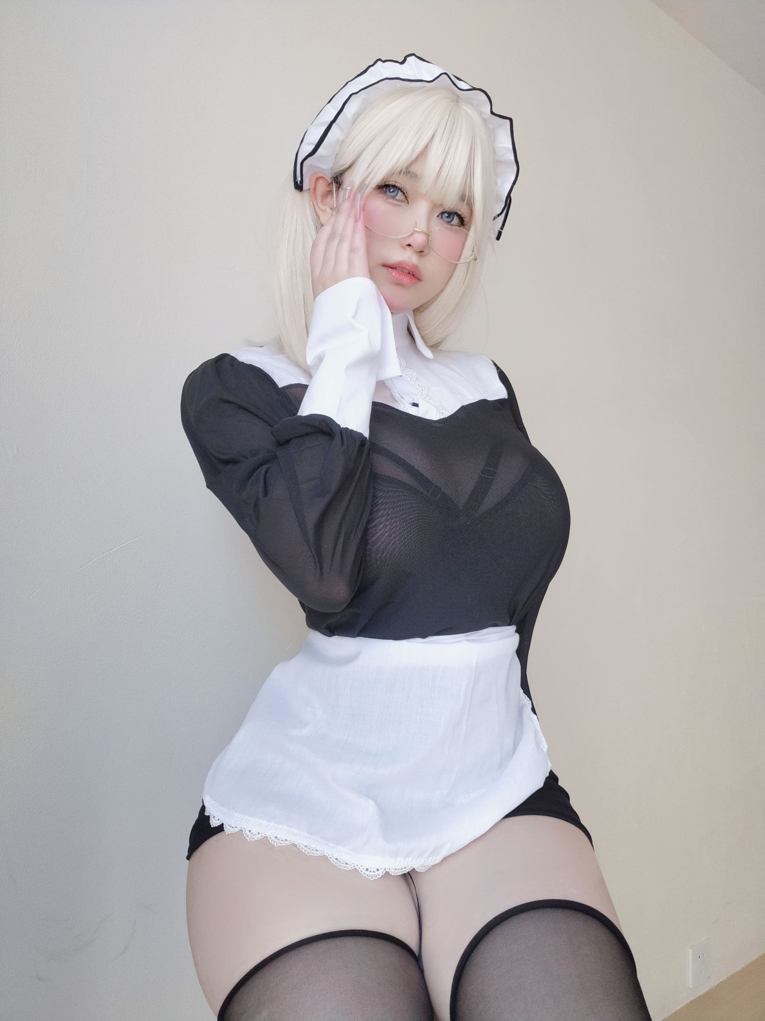 美女动漫博主女主K性感Cosplay写真主人的女仆 (17)