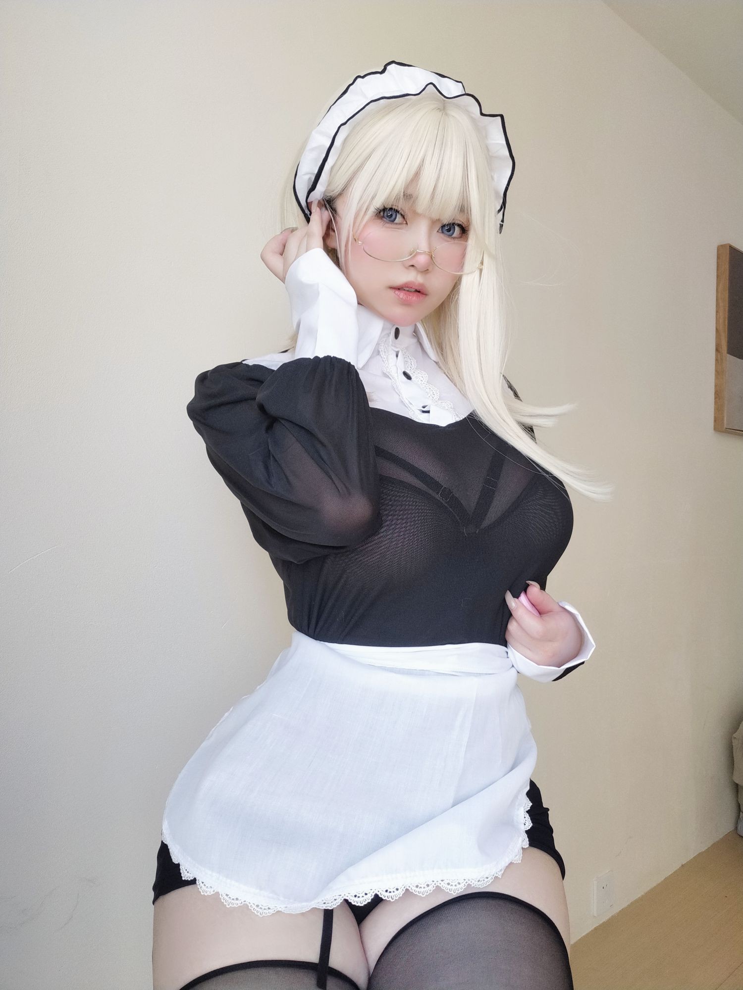 美女动漫博主女主K性感Cosplay写真主人的女仆 (2)