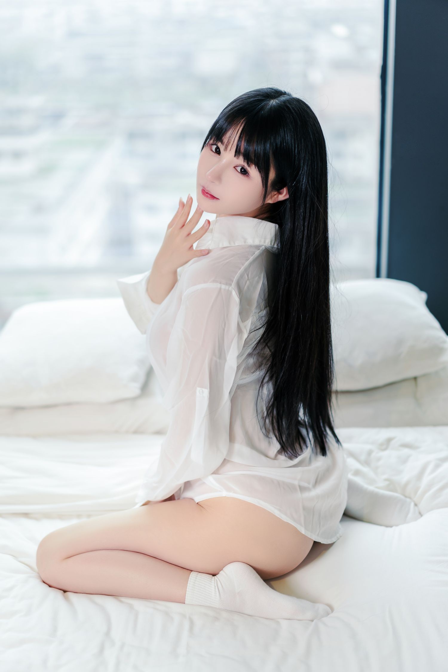 美女动漫博主桜井宁宁性感Cosplay写真男友衬衫 (11)