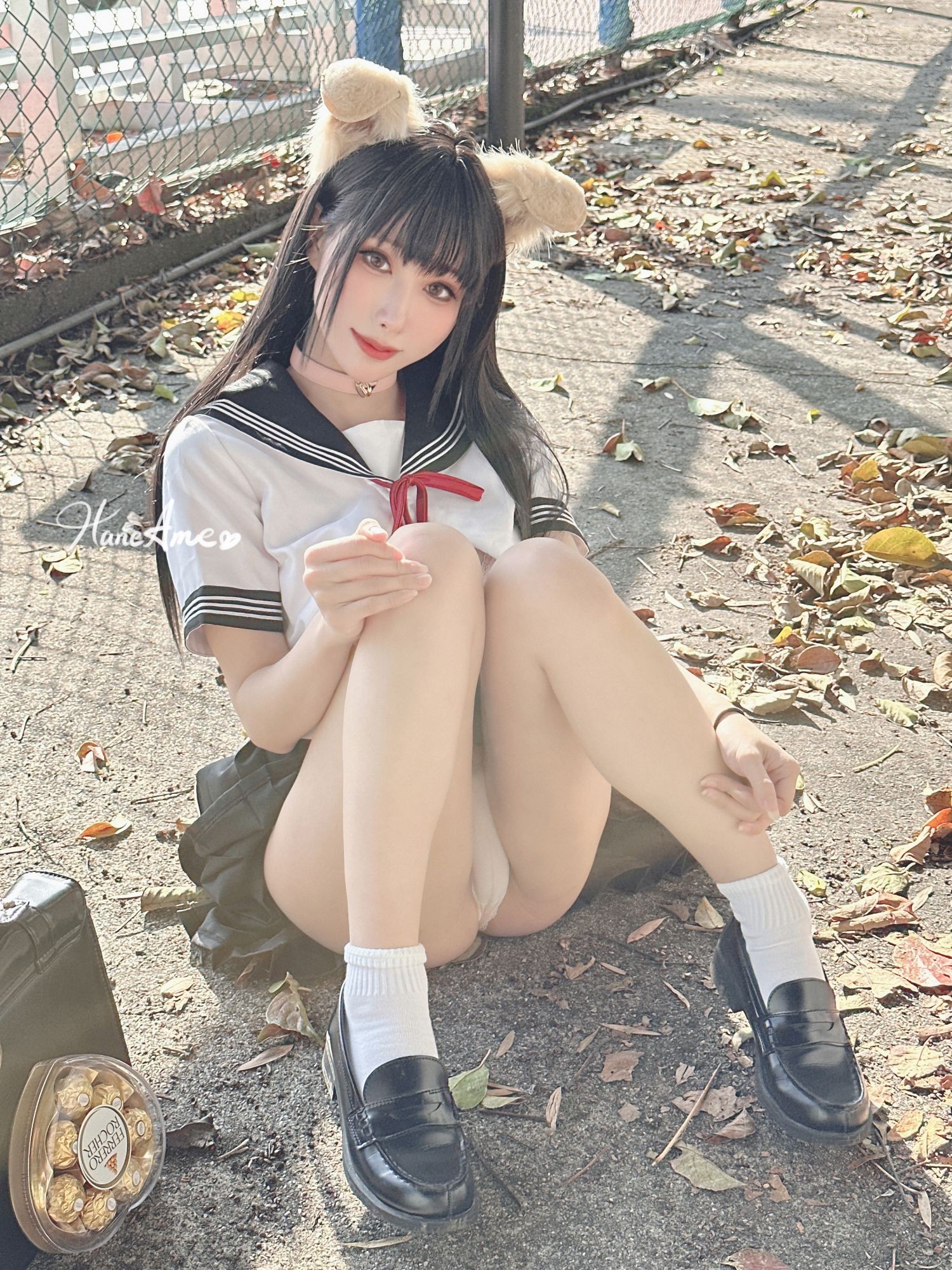 美女动漫博主 Hane Ame 雨波性感Cosplay写真 Original Shiba JK 柴犬學妹 (43)