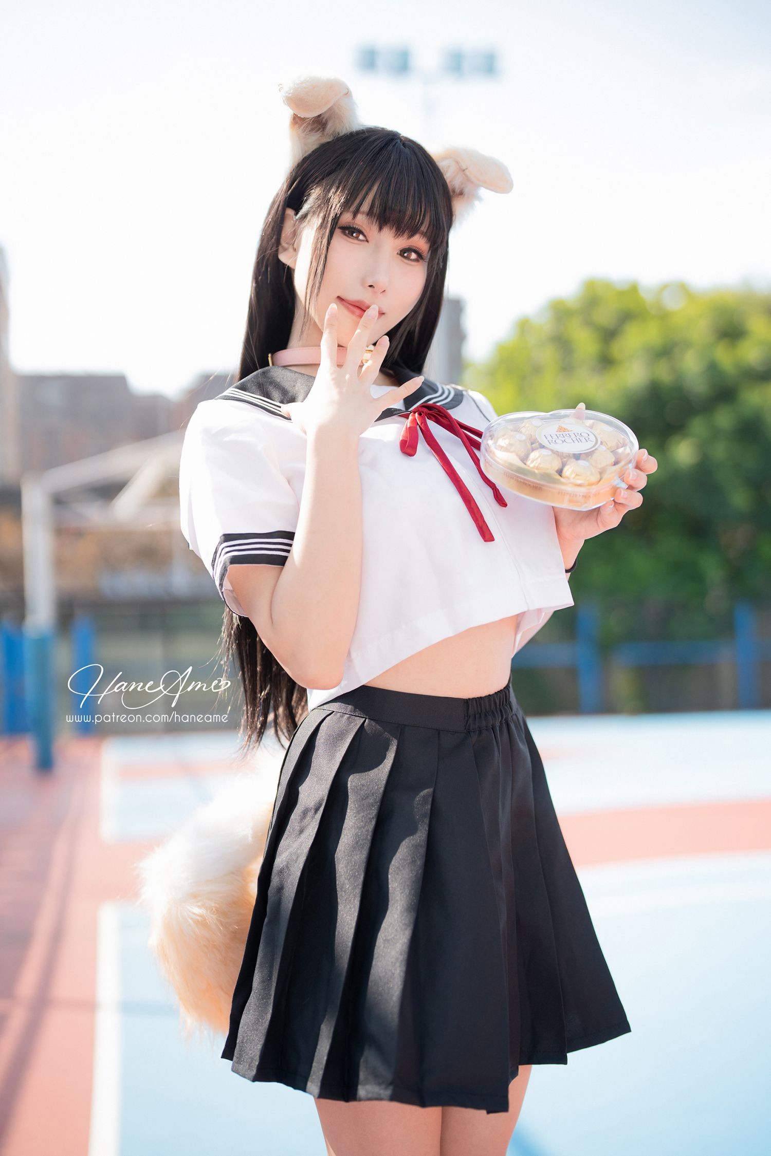 美女动漫博主 Hane Ame 雨波性感Cosplay写真 Original Shiba JK 柴犬學妹 (2)