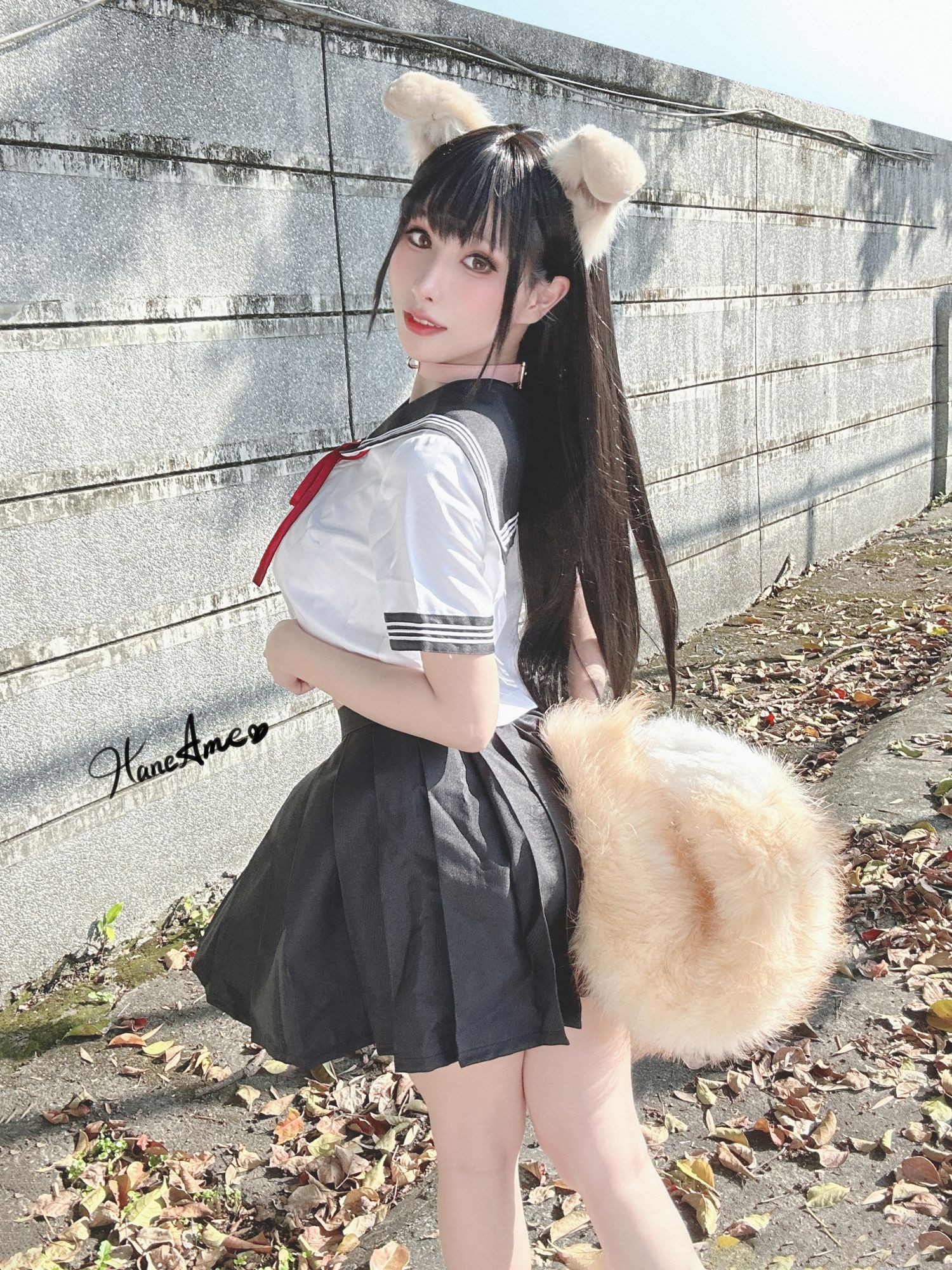 美女动漫博主 Hane Ame 雨波性感Cosplay写真 Original Shiba JK 柴犬學妹 (36)