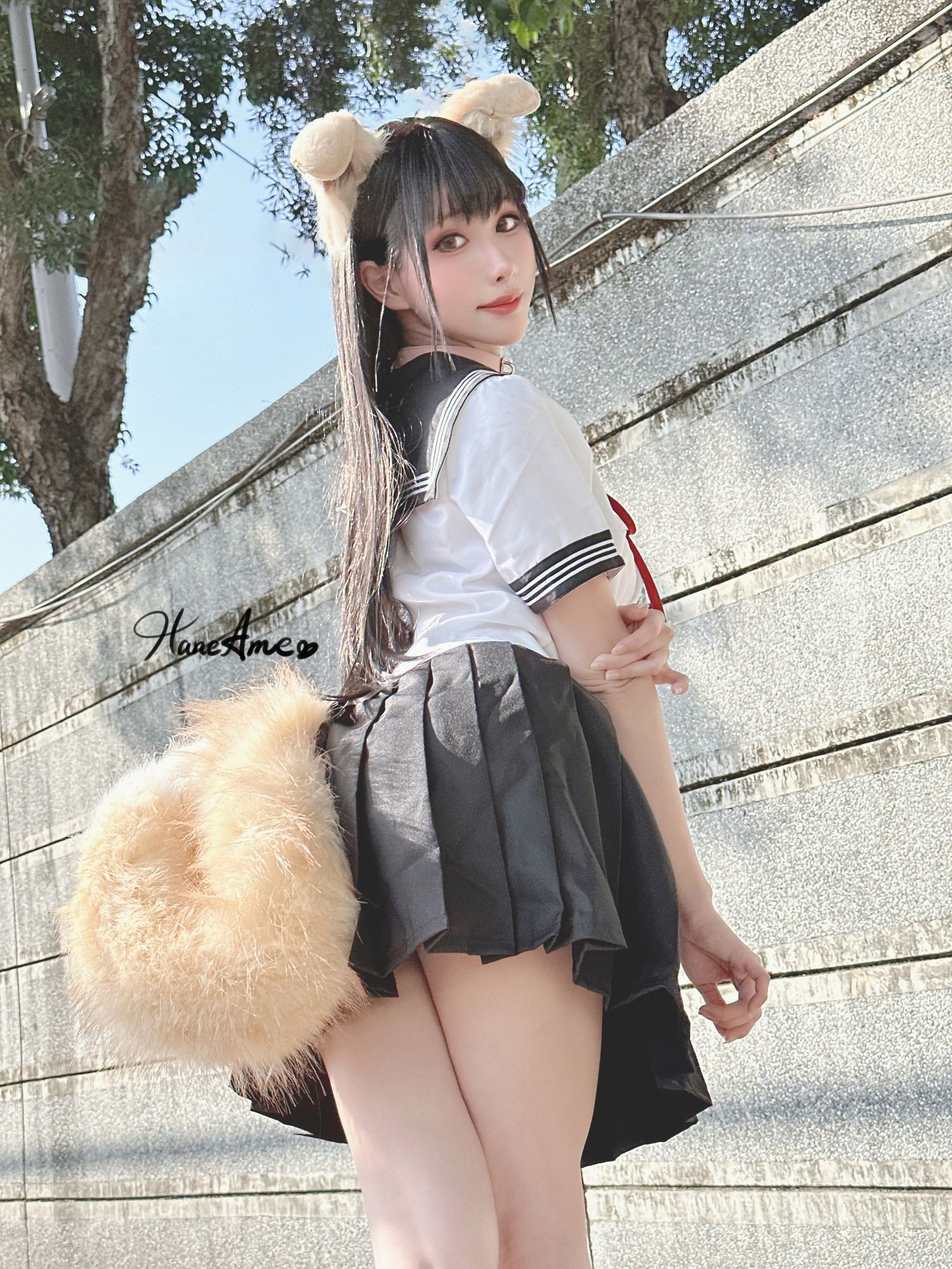 美女动漫博主 Hane Ame 雨波性感Cosplay写真 Original Shiba JK 柴犬學妹 (37)