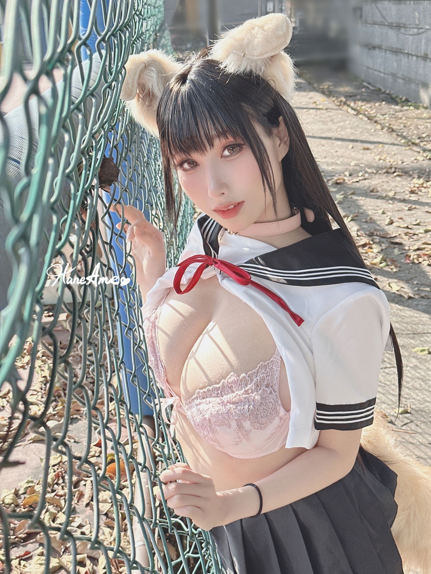 美女动漫博主 Hane Ame 雨波性感Cosplay写真 Original Shiba JK 柴犬學妹 (50)