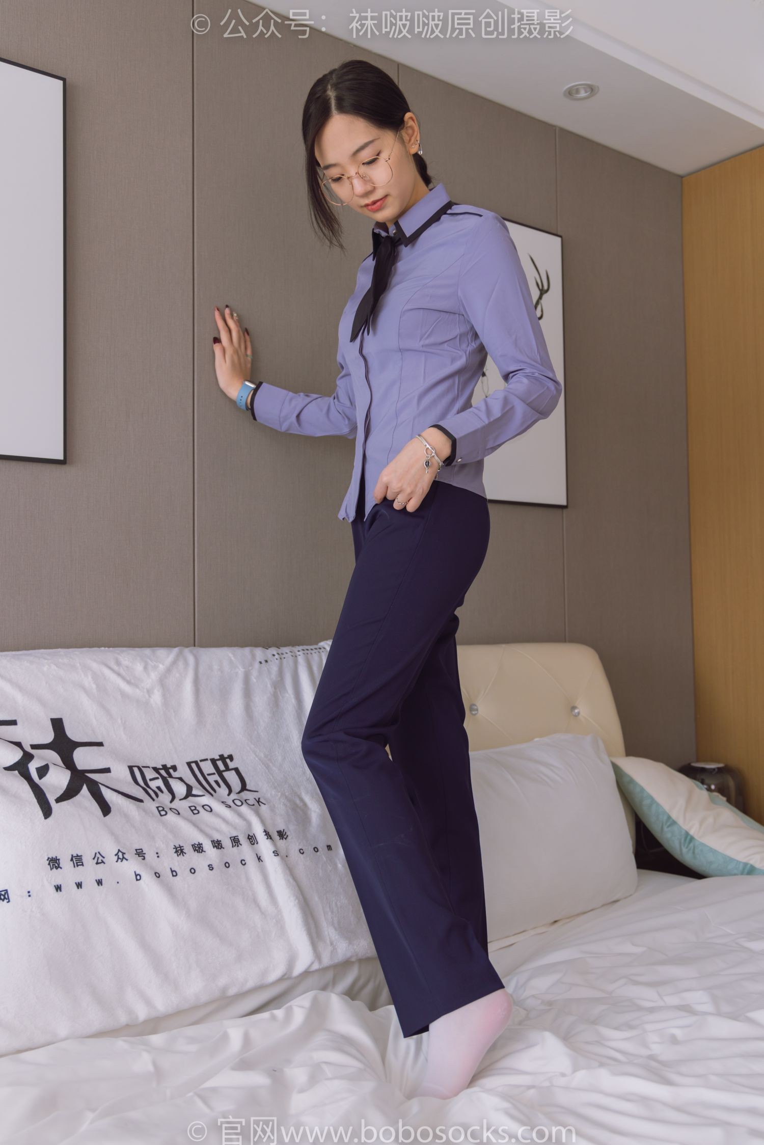 BoBoSocks袜啵啵美少女丝袜美脚写真第No.178期小甜豆高跟鞋厚白丝ol风裤里丝 (49)