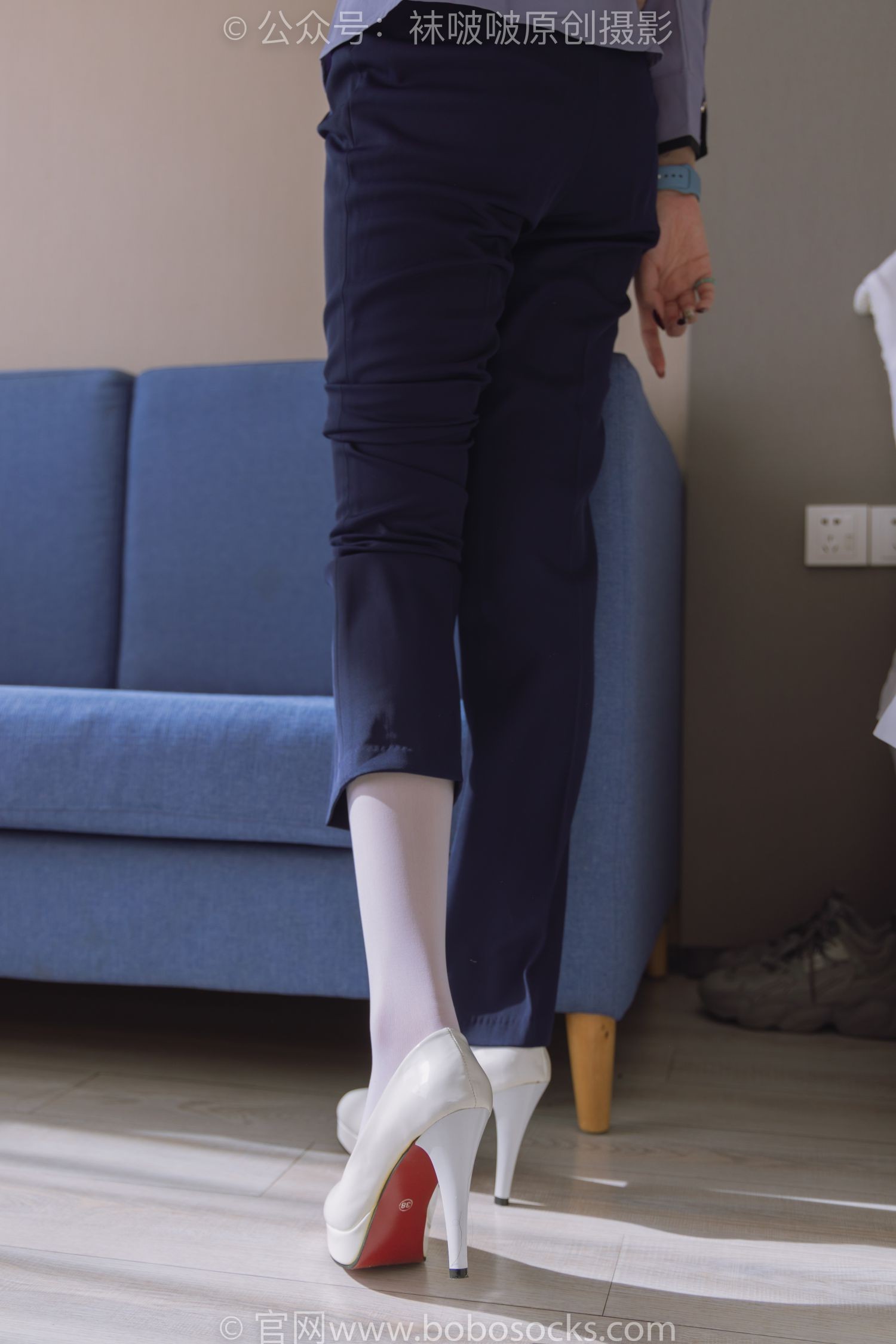 BoBoSocks袜啵啵美少女丝袜美脚写真第No.178期小甜豆高跟鞋厚白丝ol风裤里丝 (17)