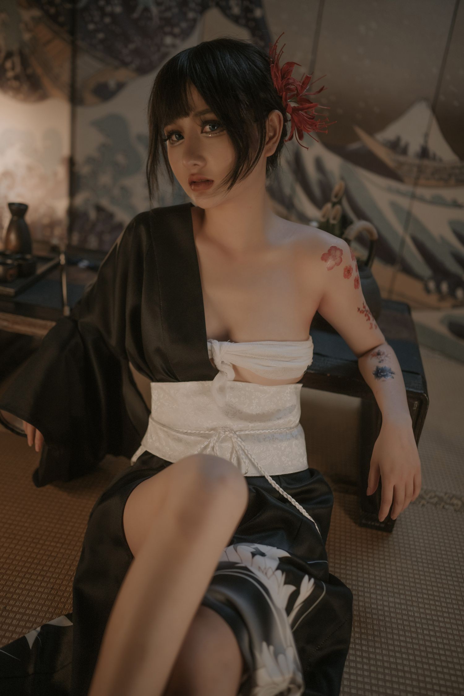 美女动漫博主您的蛋蛋性感Cosplay写真黑帮大小姐 (7)