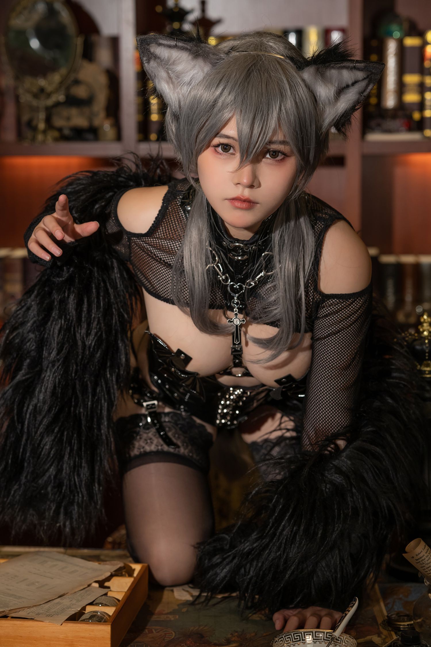 美女动漫博主七月喵子性感Cosplay写真幻想兽娘集月食 克丝古 (15)