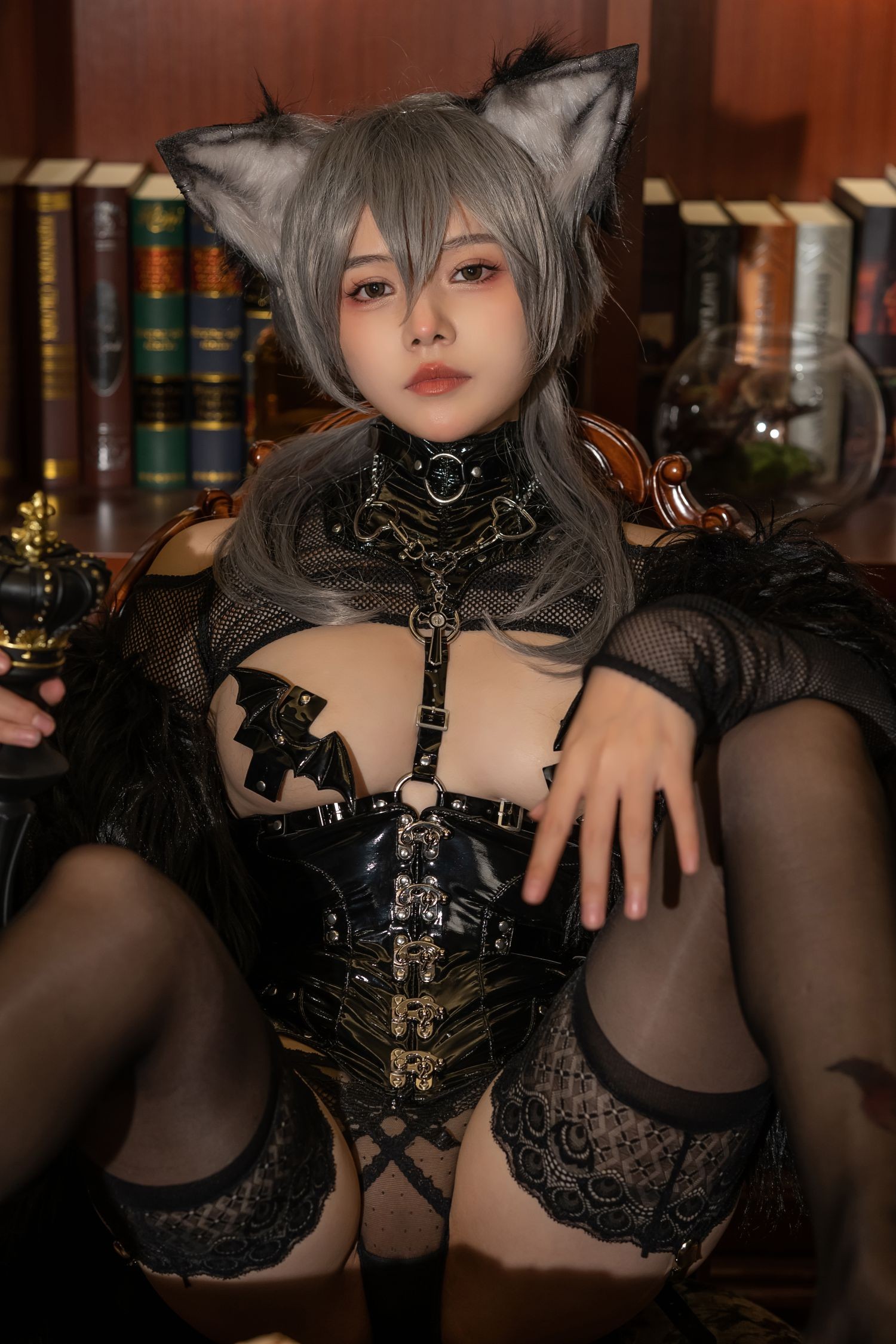 美女动漫博主七月喵子性感Cosplay写真幻想兽娘集月食 克丝古 (13)