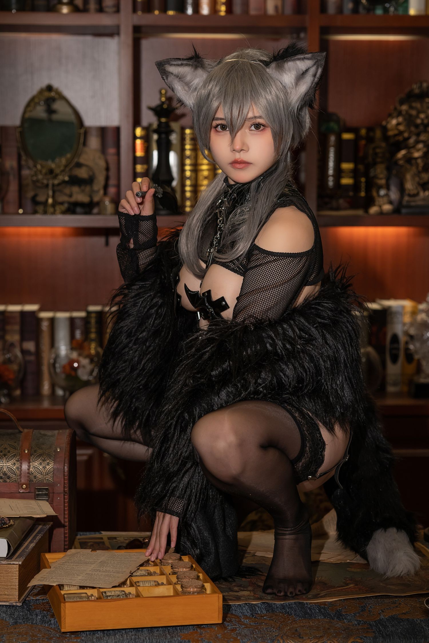 美女动漫博主七月喵子性感Cosplay写真幻想兽娘集月食 克丝古 (11)