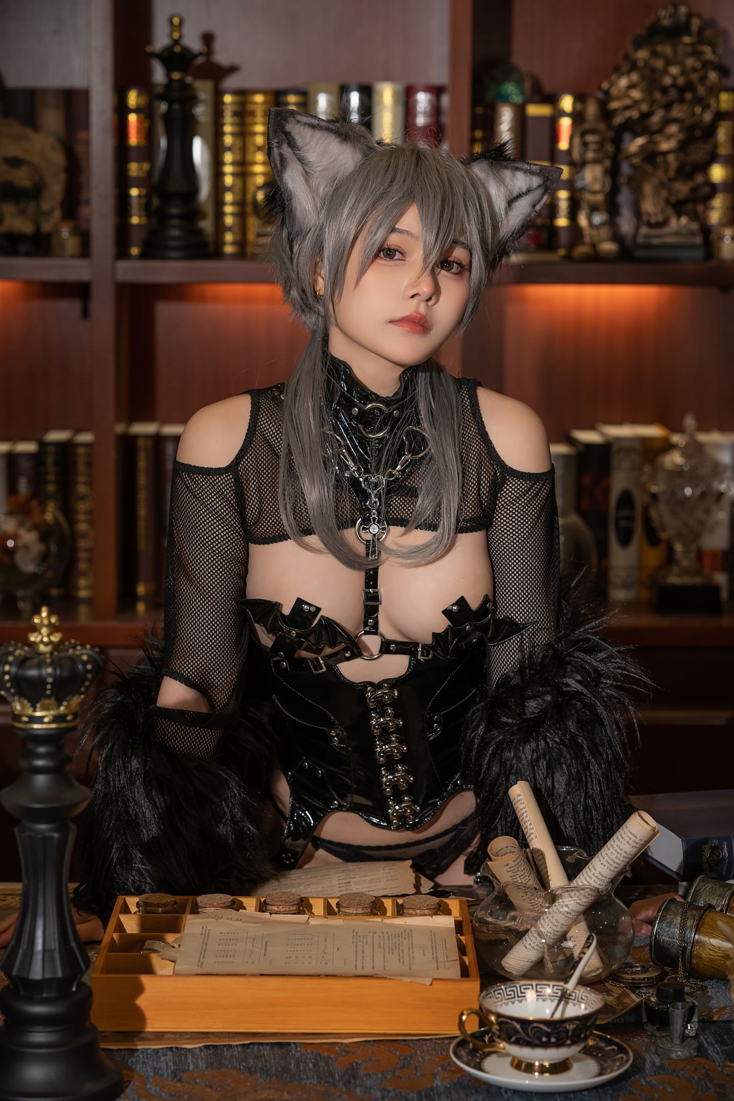 美女动漫博主七月喵子性感Cosplay写真幻想兽娘集月食 克丝古 (18)