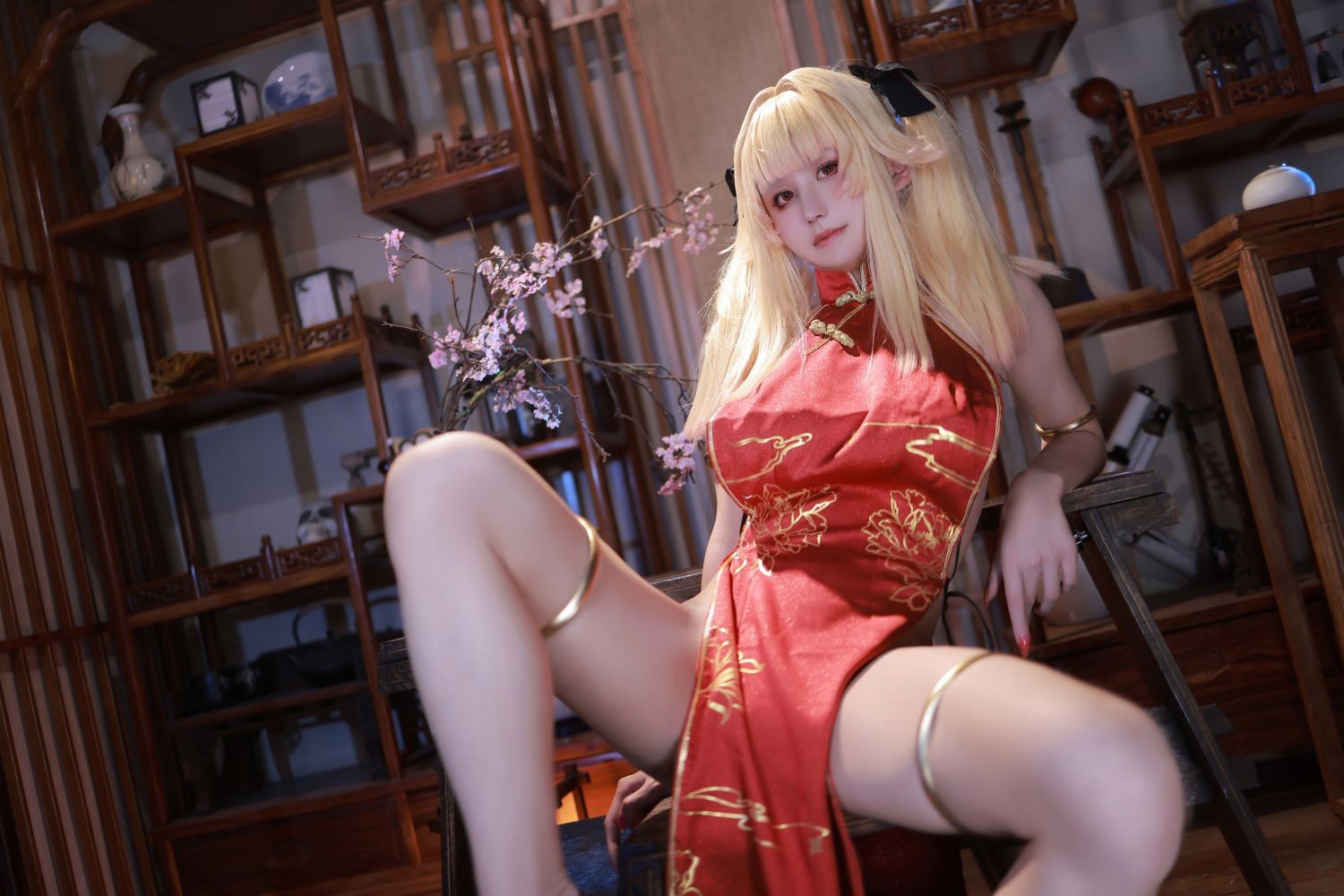 美女动漫博主桜满三时性感Cosplay写真萌姬联合 旗袍 (5)